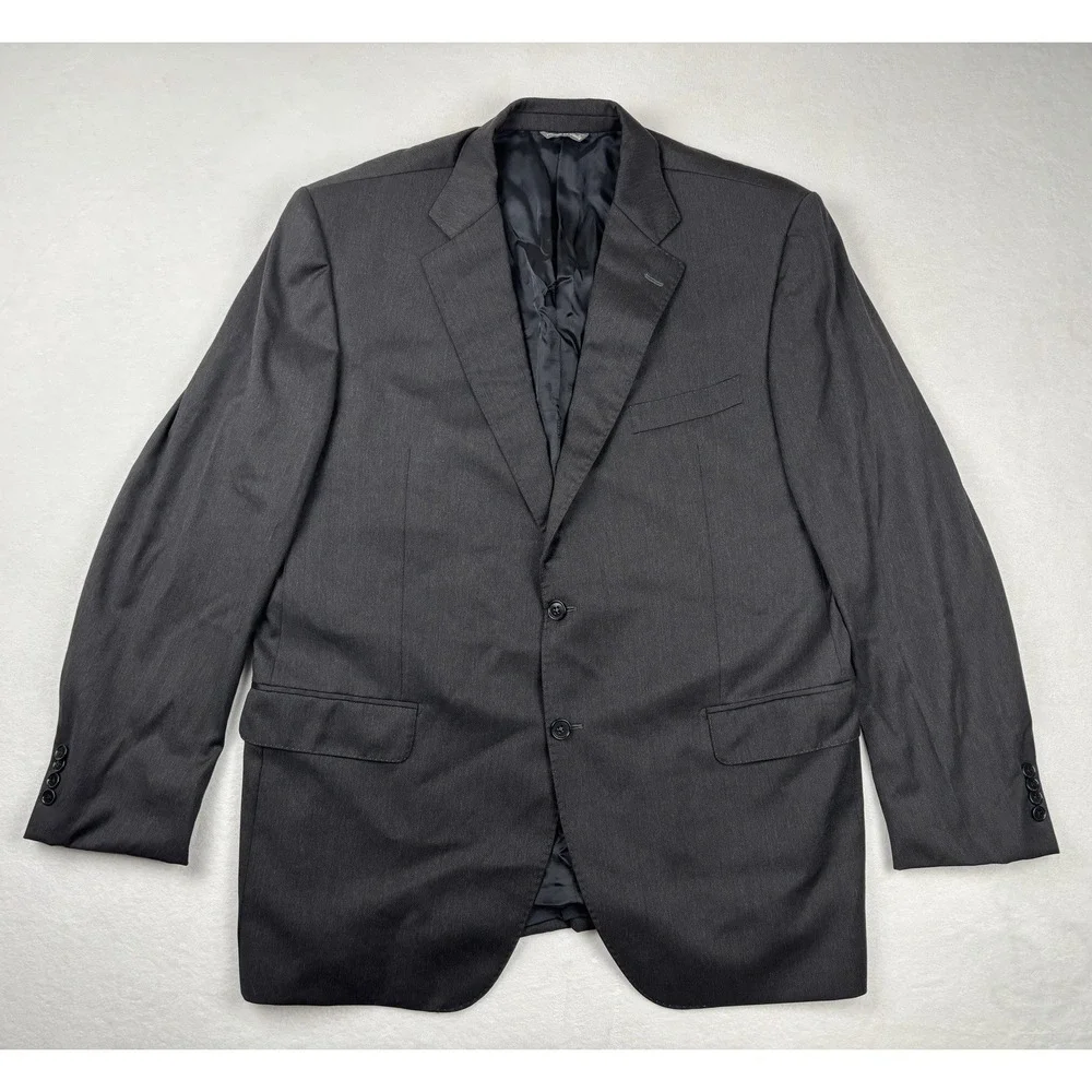 Mario Caldi Super 150's Wool Blazer Sport Coat‎ Black 46R Made In Italy